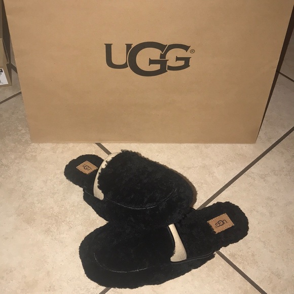 UGG Shoes - WOMENS UGG Lane Fluff Loafer Black